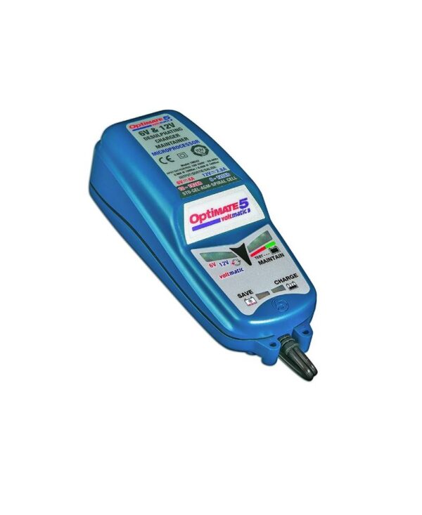OptiMATE 5 Voltmatic 6V, 12V 4A/2,8A szulfátmentesítő akkumulátor töltő és karbantartó